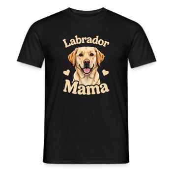 Labrador Mama Motiv Hundebesitzer Hunde - Männer T-Shirt - Schwarz - Vorne - AI Model Male 178 light (178cm)