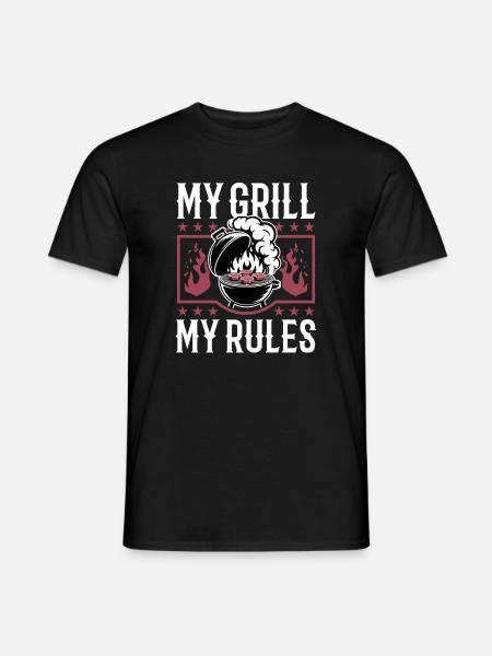 BBQ Grilling Meat Smoking Barbecue - Männer T-Shirt - Schwarz