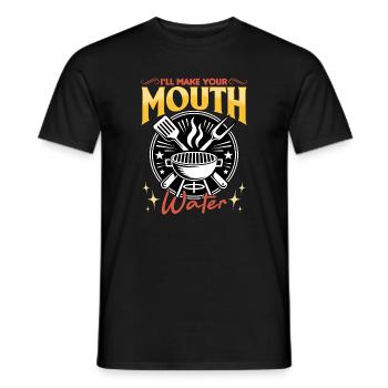 BBQ Grilling Meat Smoking Barbecue - Männer T-Shirt - Schwarz - Vorne - AI Model Male 178 light (178cm)