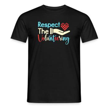 Appréciation du bénévole Respect du bénévole - T-shirt homme - noir - Devant - AI Model Male 178 light (178cm)