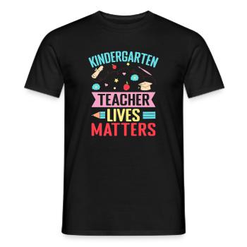 Enseignante de maternelle Lives Matters Enseignante de maternelle - T-shirt homme - noir - Devant - AI Model Male 178 light (178cm)