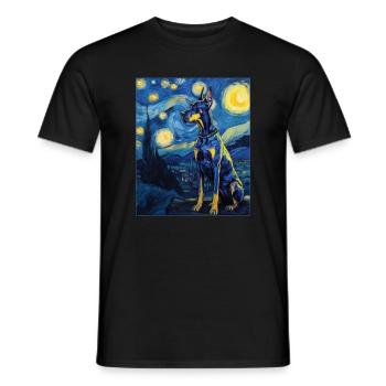 Deutsche Dogge - Männer T-Shirt - Schwarz - Vorne - AI Model Male 178 light (178cm)