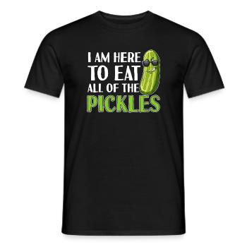 I Am Here to Eat All the Pickles - Men's T-Shirt - black - Front - AI Model Male 178 light (178cm)