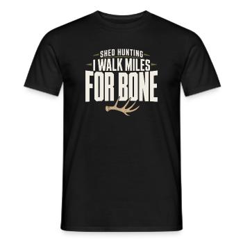 Schuppen-jagd-schuppen-jäger-geweih-jagd-weißwedel - Männer T-Shirt - Schwarz - Vorne - AI Model Male 178 light (178cm)