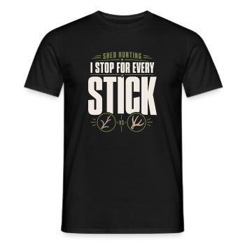 Schuppen-jagd-schuppen-jäger-geweih-jagd-weißwedel - Männer T-Shirt - Schwarz - Vorne - AI Model Male 178 light (178cm)