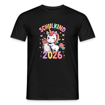 Schulkind 2026 Einschulung 2026 Schulanfang - Männer T-Shirt - Schwarz - Vorne - AI Model Male 178 light (178cm)