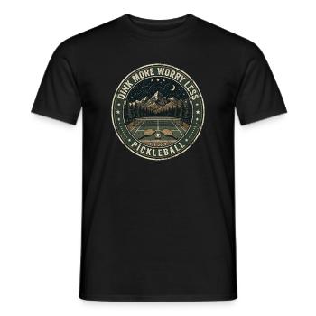 C’était drôle, c’était sorti ? Ramete de pickleball rétro - T-shirt homme - noir - Devant - AI Model Male 178 light (178cm)