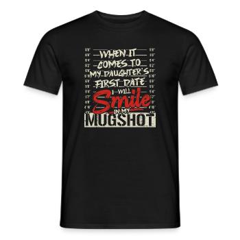 Schützendes Papa-Polizeifoto - Männer T-Shirt - Schwarz - Vorne - AI Model Male 178 light (178cm)