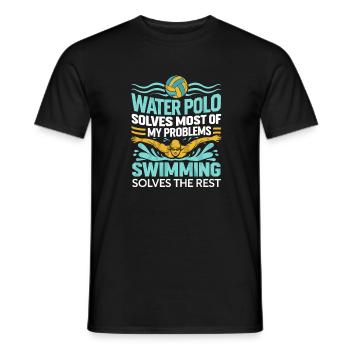 Le water-polo résout la plupart de mes problèmes - T-shirt homme - noir - Devant - AI Model Male 178 light (178cm)