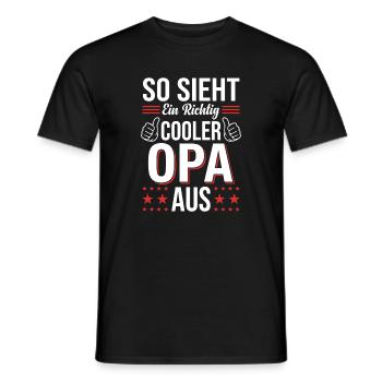 So Sieht Ein Richtig Cooler Opa Aus Spruch Großvat - Männer T-Shirt - Schwarz - Vorne - AI Model Male 178 light (178cm)