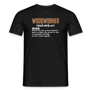 Holzarbeiter Definition Geschenk Handwerker - Männer T-Shirt - Schwarz - Vorne - AI Model Male 178 light (178cm)