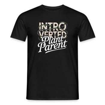 Introvertierter Pflanzenelternteil - Männer T-Shirt - Schwarz - Vorne - AI Model Male 178 light (178cm)