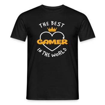 Gamers - Men's T-Shirt - black - Front - AI Model Male 178 light (178cm)