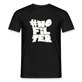 Pas de hashtag filtre - T-shirt homme - noir - Devant - AI Model Male 178 light (178cm)