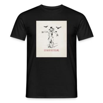 Vogelscheuche Ich halte die Stellung - Männer T-Shirt - Schwarz - Vorne - AI Model Male 178 light (178cm)