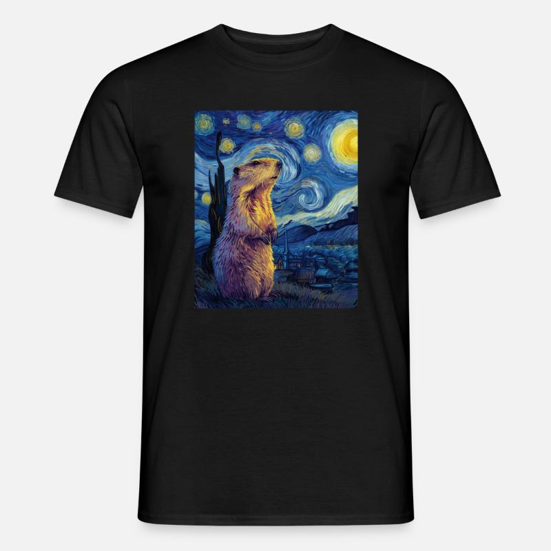 Murmeltier - Männer T-Shirt - Schwarz