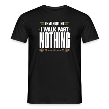 Schuppen-jagd-schuppen-jäger-geweih-jagd-weißwedel - Männer T-Shirt - Schwarz - Vorne - AI Model Male 178 light (178cm)