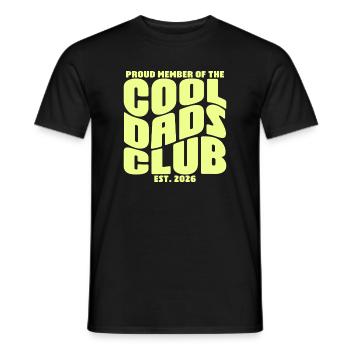 Cadeau de la fête des pères 2026 - Club des papas cool - T-shirt homme - noir - Devant - AI Model Male 178 light (178cm)