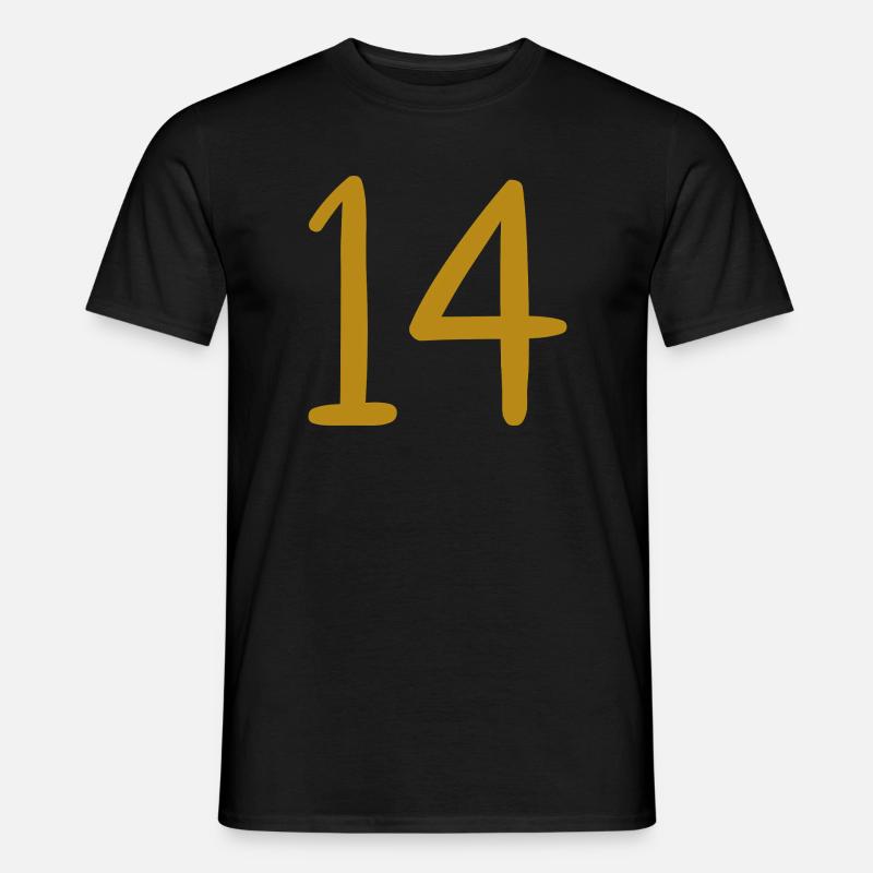 14 - Männer T-Shirt - Schwarz