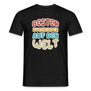 Buchbinder als Beruf - Männer T-Shirt - Schwarz - Vorne - AI Model Male 178 light (178cm)
