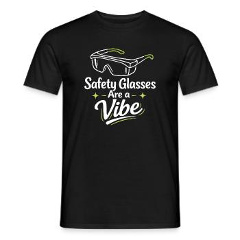 Goggle Vibe | Sécurité en laboratoire - T-shirt homme - noir - Devant - AI Model Male 178 light (178cm)