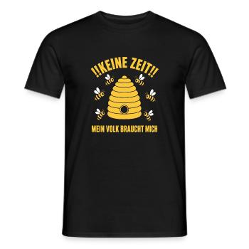 Keine Zeit Mein Volk braucht mich Bienen Shirt - Männer T-Shirt - Schwarz - Vorne - AI Model Male 178 light (178cm)