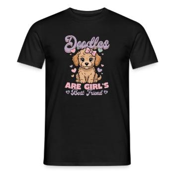 Goldendoodle Dog Breed - Men's T-Shirt - black - Front - AI Model Male 178 light (178cm)