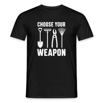 Choisissez votre t-shirt d’outil de jardin d’arme - T-shirt homme - noir - Devant - AI Model Male 178 light (178cm)