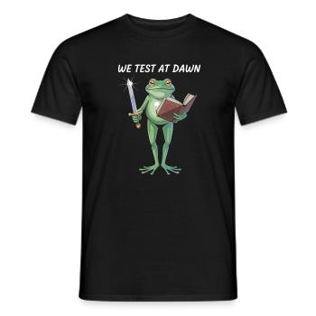Guerrier Grenouille de Test de l’Aube - T-shirt homme - noir - Devant - AI Model Male 178 light (178cm)