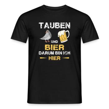 Taubenzüchter Taube Taubenzucht Spruch Brieftaube - Männer T-Shirt - Schwarz - Vorne - AI Model Male 178 light (178cm)