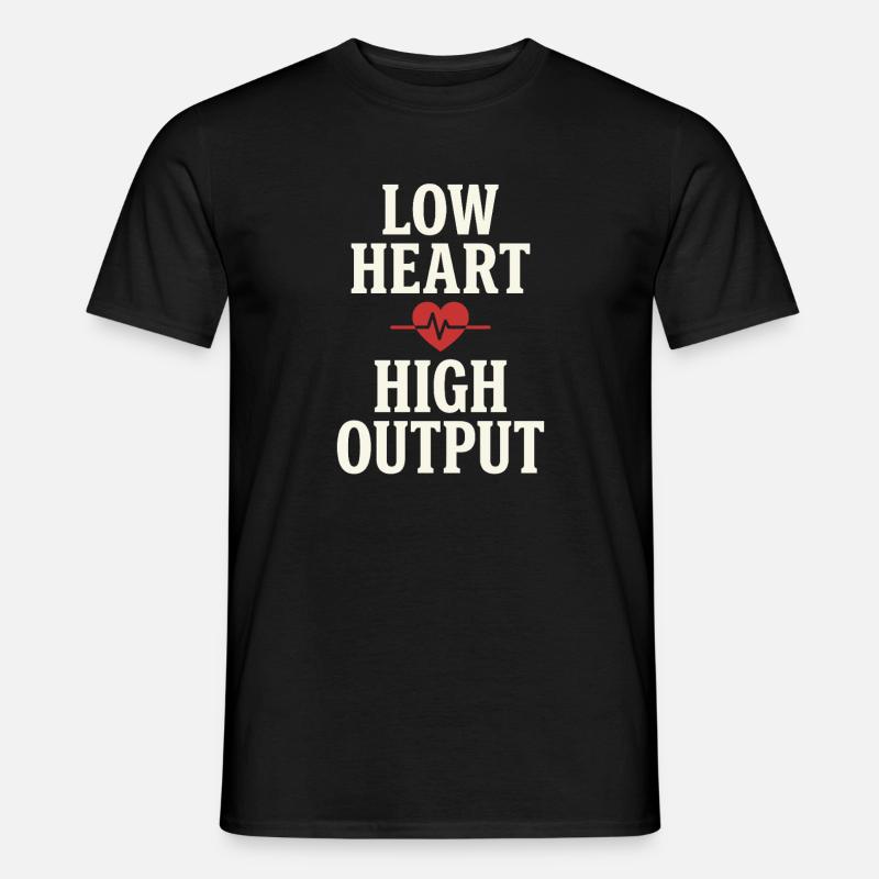 Zone 2 Training Herzfrequenztraining Einfaches - Männer T-Shirt - Schwarz