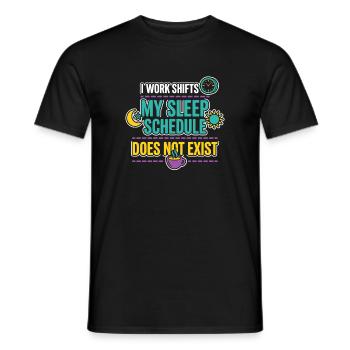 Night Shift Nurse, Tired - Men's T-Shirt - black - Front - AI Model Male 178 light (178cm)