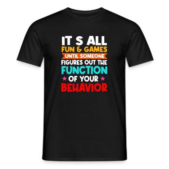 Fonction de votre t-shirt de comportement - T-shirt homme - noir - Devant - AI Model Male 178 light (178cm)