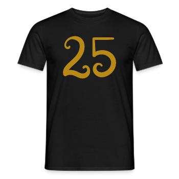 25 - T-shirt homme - noir - Devant - AI Model Male 178 light (178cm)
