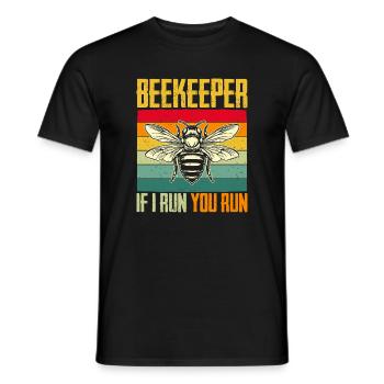 Beekeeper Rainbow Bee Beekeeper Beekeeping Gift - Men's T-Shirt - black - Front - AI Model Male 178 light (178cm)