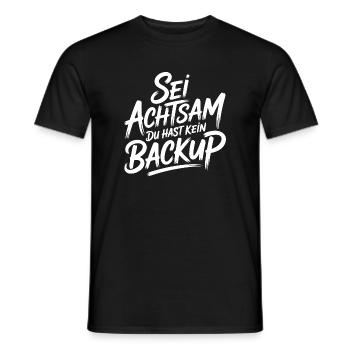 Achtsamkeit Spruch - Männer T-Shirt - Schwarz - Vorne - AI Model Male 178 light (178cm)