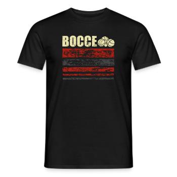 Bocce Petanque Boule Player - Men's T-Shirt - black - Front - AI Model Male 178 light (178cm)