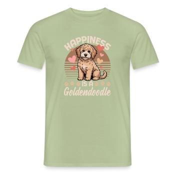 Goldendoodle Dog Breed - Men's T-Shirt - sage - Front - AI Model Male 178 light (178cm)