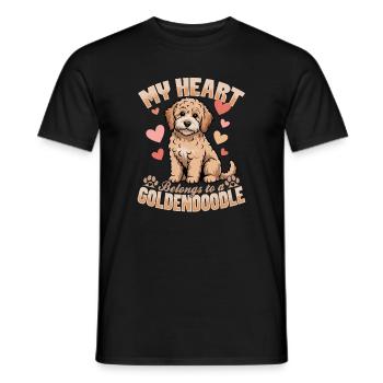 Goldendoodle Dog Breed - Männer T-Shirt - Schwarz - Vorne - AI Model Male 178 light (178cm)