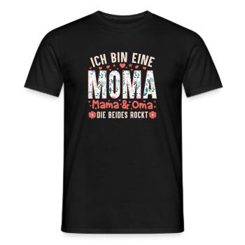 Ich Bin Eine Moma – Mama & Oma Die Beides Rockt - Männer T-Shirt - Schwarz - Vorne - AI Model Male 178 light (178cm)