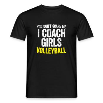 Tu ne me fais pas peur : Entraîneur de volley-ball féminin - T-shirt homme - noir - Devant - AI Model Male 178 light (178cm)