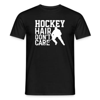 Hockey Hair s’en fiche - T-shirt homme - noir - Devant - AI Model Male 178 light (178cm)