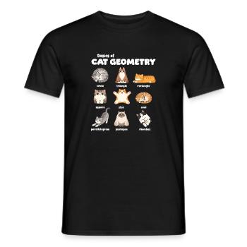 Basics of Cat Geometry Fun Math - Men's T-Shirt - black - Front - AI Model Male 178 light (178cm)