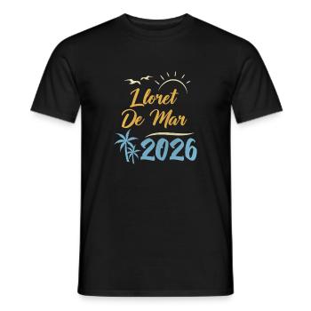 Lloret De Mar 2026 - Männer T-Shirt - Schwarz - Vorne - AI Model Male 178 light (178cm)
