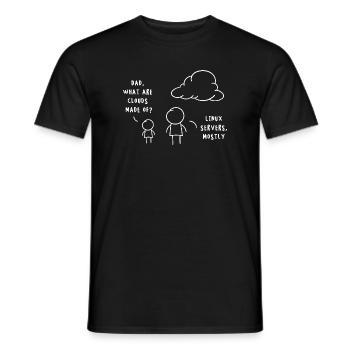 Linux Server Cloud Computing Lustiger Spruch - Männer T-Shirt - Schwarz - Vorne - AI Model Male 178 light (178cm)
