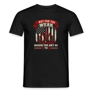 Pas pour le faible rude pétrolier - T-shirt homme - noir - Devant - AI Model Male 178 light (178cm)