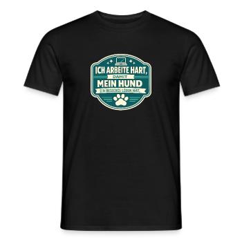 Harte Arbeit für meinen Hund - Männer T-Shirt - Schwarz - Vorne - AI Model Male 178 light (178cm)