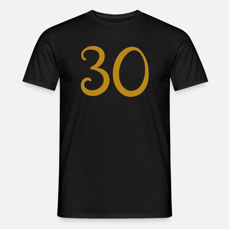 30 - Männer T-Shirt - Schwarz