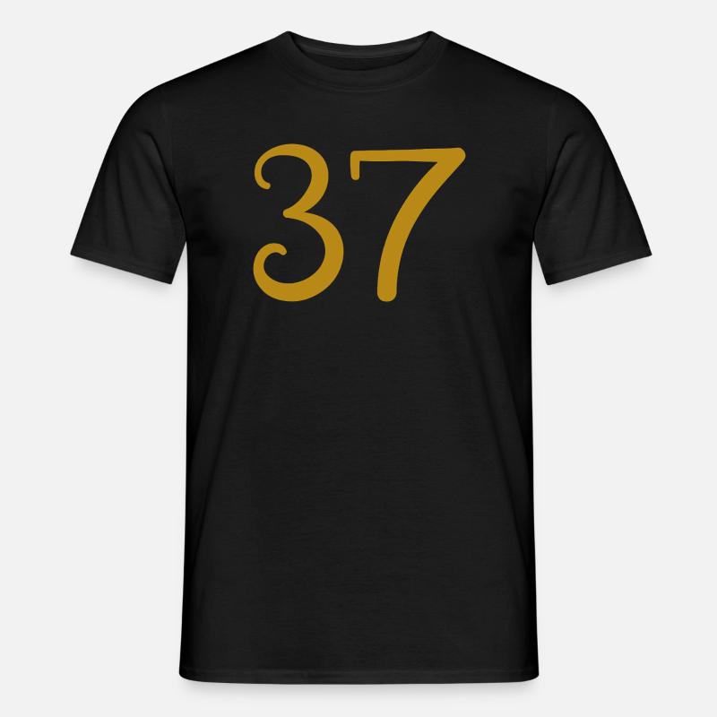 37 - Männer T-Shirt - Schwarz