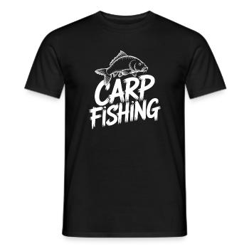 Karpfenangeln Grafik - Männer T-Shirt - Schwarz - Vorne - AI Model Male 178 light (178cm)